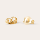 14K Gold Round Bezel Diamond Studs