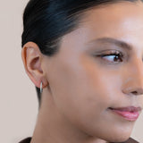 14K Gold Pave Diamond Small Hoops