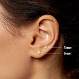 14K Gold Medium Sphere Studs