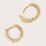 Gia Hammered Huggie Hoops