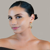 Gia Large Hammered Hoops