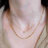 14K Gold Paperclip Chain Necklace